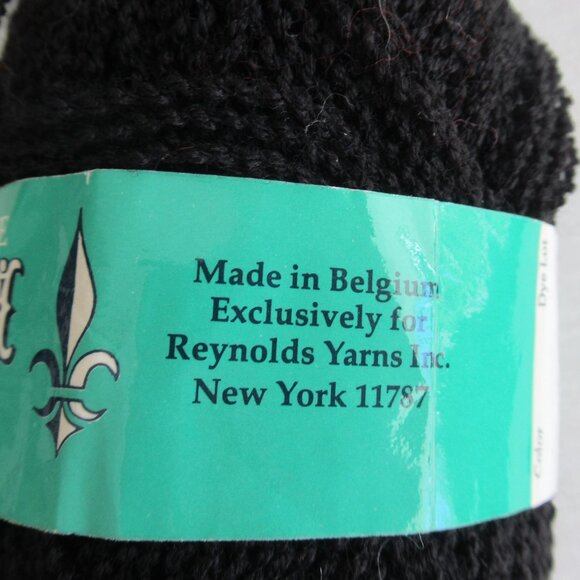 Lot of 5 Skeins VTG Reynolds Kitten Yarn, Acrylic Paloma II Black from Belgium - Picture 5 of 12